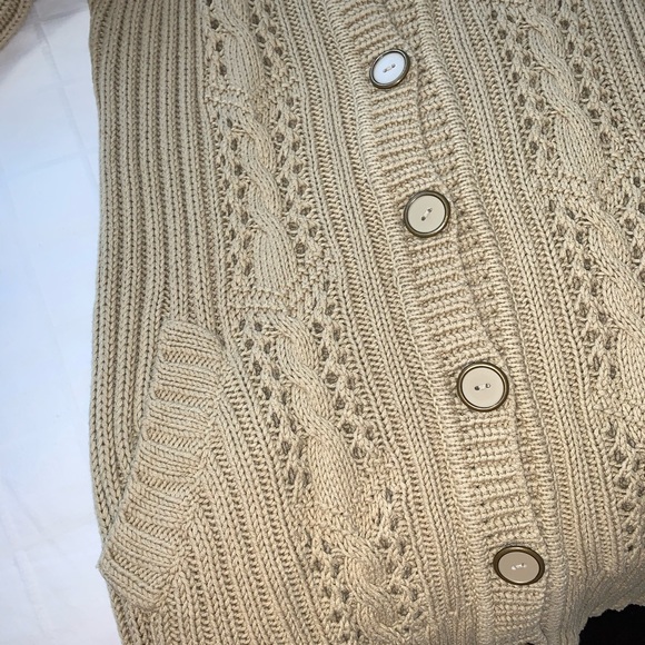 🛍HOST PICK 🛍- DKNY Beige Knit Tunic Button Down Sweater - SZ SM - Picture 6 of 6